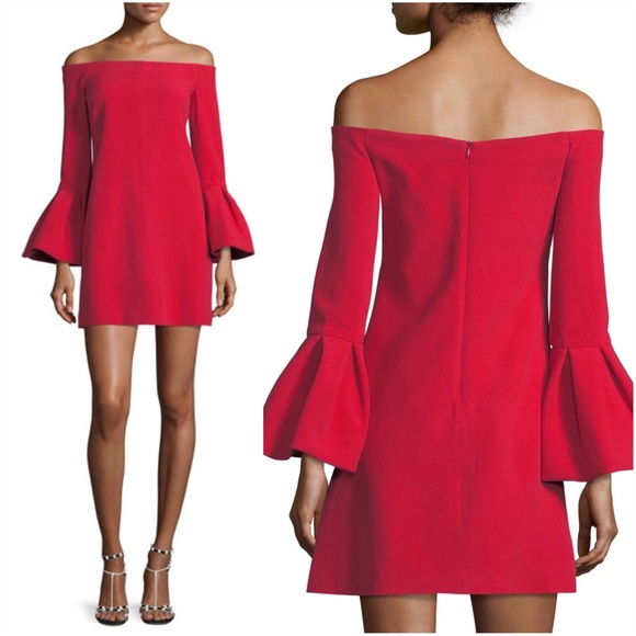 Alexis Dresses & Skirts - Alexis  Red Emery Off-the-shoulder Crepe Dress